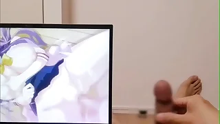 Anime-loving academy student masturbates added to cums in her favorite video